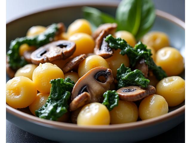 Wild Mushroom Gnocchi with Truffle Oil